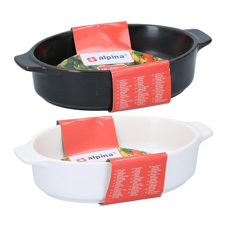 Alpina - Ceramic baking dish 20x12,5x4,5 cm 460 ml (white)