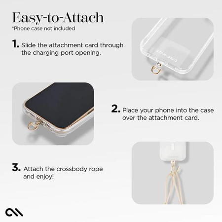 Case-Mate Phone Crossbody Rope - Phone lanyard / shoulder strap (Beige)