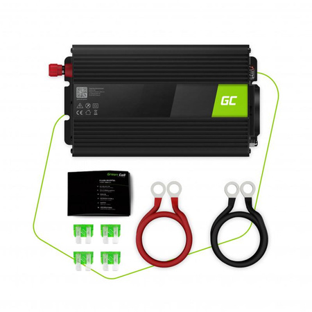 Green Cell - Feszültség átalakító Inverter 24V - 230V 1000W/2000W tiszta szinuszhullám 1000W/2000W
