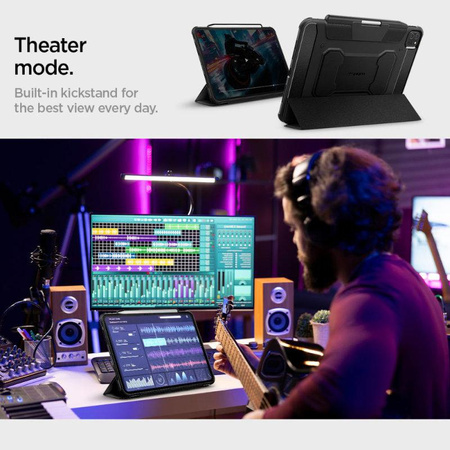 Spigen Rugged Armor Pro - Gehäuse für iPad Pro 11" (M4, 2024) (Schwarz)