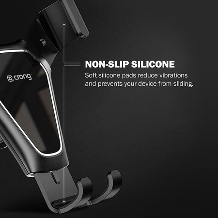 Crong Gravity Auto-Clip Car Holder - Gravity car holder for 4.7"- 6.5" phones (black)