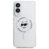 Karl Lagerfeld Button Choupette Head Printed Logo MagSafe - Case for Samsung Galaxy S25 Edge (white)
