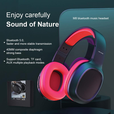 WEKOME M8 - Kabellose Over-Ear Bluetooth V5.0 Kopfhörer (Schwarz)
