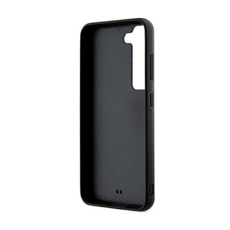 Karl Lagerfeld 3D Rubber Glitter Logo - pouzdro Samsung Galaxy S23 (černé)