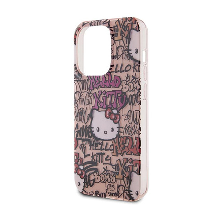 Hello Kitty IML címkék Graffiti - iPhone 15 Pro Max tok (rózsaszín)