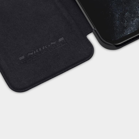 Nillkin Qin bőr tok - tok Apple iPhone 12 Pro Max készülékhez (fekete)