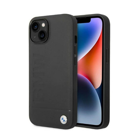 BMW Signature Logo Aufdruck MagSafe - iPhone 14 Plus Tasche (schwarz)