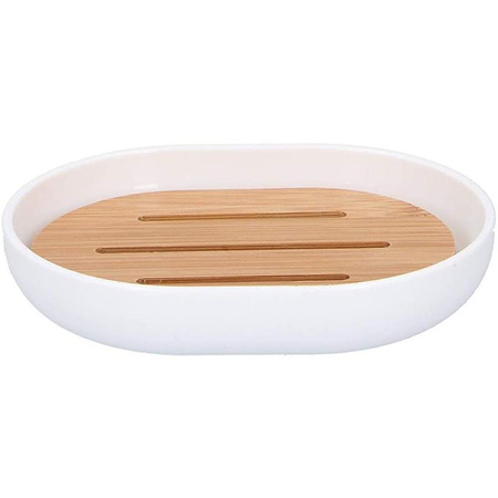 Alpina - Bamboo bathroom accessories set of 6 items