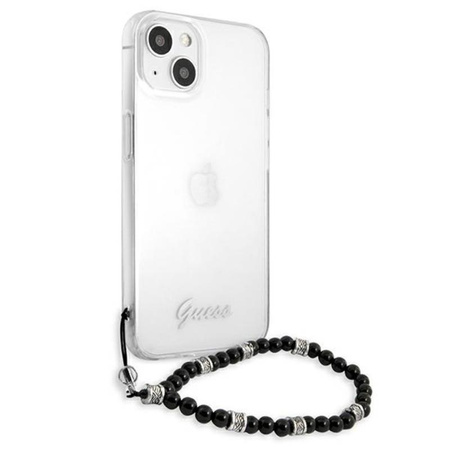 Guess Black Pearl Strap - iPhone 13 Mini Tasche (Transparent)