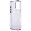 Guess Glitter Flowers Triangle Buttons MagSafe - Coque pour iPhone 16 Pro Max (violet)
