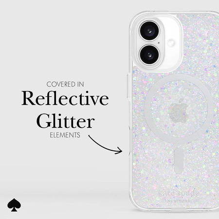 Kate Spade New York Protective MagSafe - Pouzdro pro iPhone 16 (Chunky Glitter)