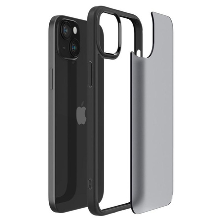 Spigen Ultra Hybrid - Coque pour iPhone 15 (Frost Black)