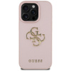 Guess Grained Big 4G Logo Small Classic Logo - Case for iPhone 16 Pro (pink)