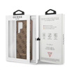 Guess 4G Metall Gold Logo - Samsung Galaxy S22 Ultra Tasche (braun)