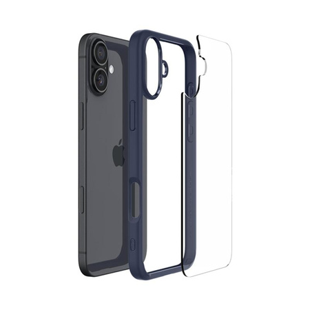 Spigen Ultra Hybrid - Hülle für iPhone 16 (Marineblau)