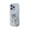 Karl Lagerfeld Liquid Glitter Choupette Head MagSafe - iPhone 13 Pro Max Tasche (Transparent)