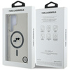 Karl Lagerfeld Button Karl & Choupette Heads Logo imprimé MagSafe - Étui Samsung Galaxy S25 Ultra (noir)