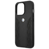 BMW Leather Curve Perforált HC - iPhone 13 Pro tok (fekete)