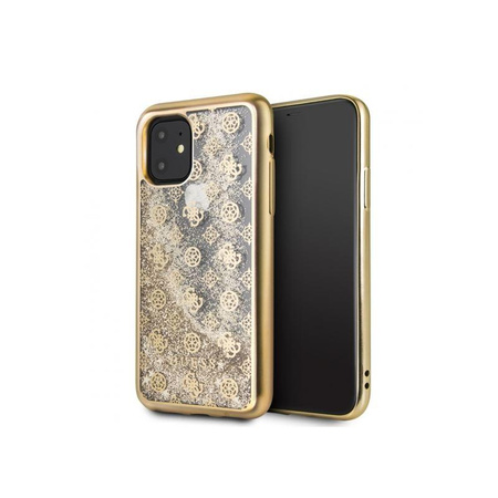 Guess 4G Peony Liquid Glitter - iPhone 11 tok (arany)