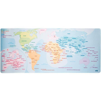 Herní/pracovní podložka Mapa světa XXL (barevná)