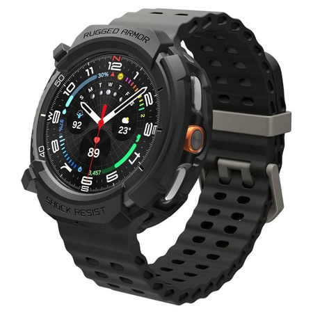 Spigen Rugged Armor - Case for Samsung Galaxy Watch 8 Classic 46 mm (Matte Black)