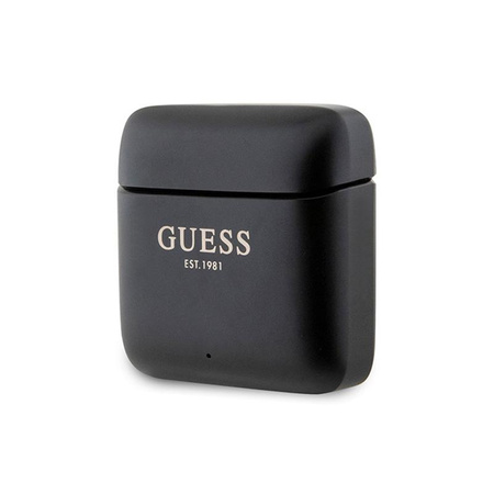 Guess Printed Logo - Bluetooth-Kopfhörer TWS + Ladetasche (schwarz)
