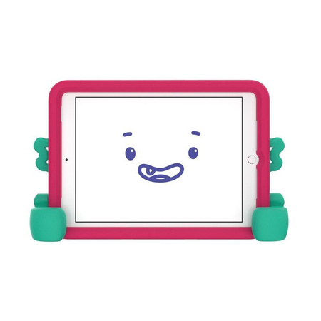 Speck Case-E - Étui pour iPad 10.2" 9 (2021) / 8 (2020) / 7 (2019) avec revêtement MICROBAN (Rouge / Vert menthe)