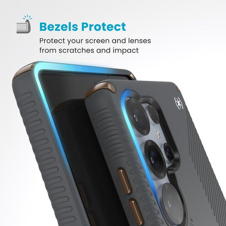 Speck Presidio2 Grip Magnet - Samsung Galaxy S25 Ultra MagSafe Case (Charcoal Grey/Cool Bronze/White)