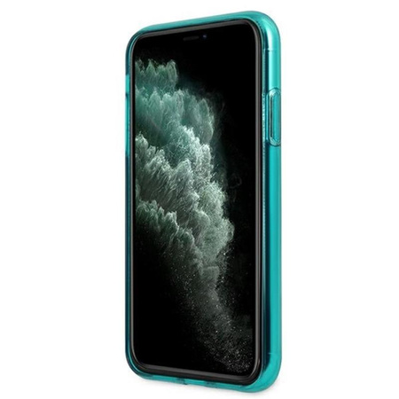 Karl Lagerfeld Choupette Head - pouzdro pro iPhone 11 (fluo modrá)