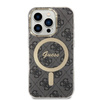 Guess Bundle Pack MagSafe 4G - Zestaw etui + ładowarka MagSafe iPhone 14 Pro (czarny/złoty)