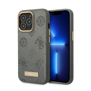 Guess Peony Logo Plate MagSafe - iPhone 13 Pro Max Case (gray)