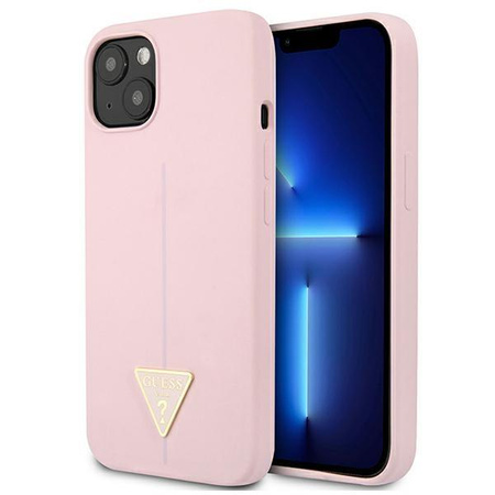 Guess Silicone Triangle Logo - Hülle für iPhone 13 mini (Violett)