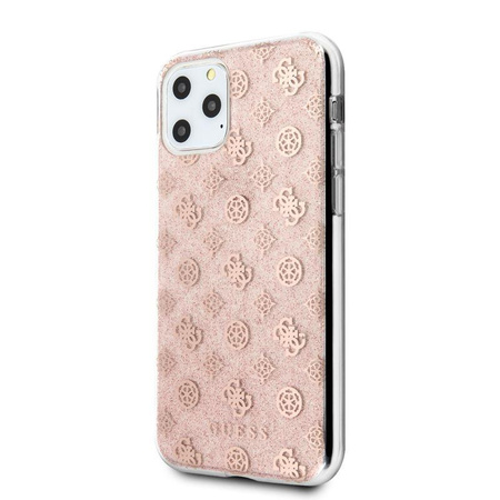 Guess 4G Peony Solid Glitter - iPhone 11 Pro tok (rózsaszín)