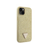 Guess Rhinestone Triangle - Case for iPhone 14 Plus (Gold)