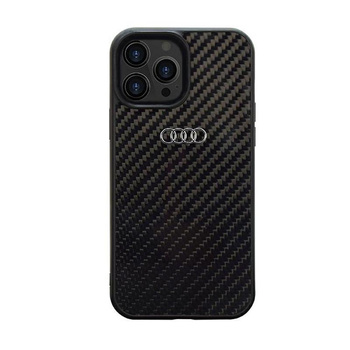 Audi Carbon Fiber - Hülle für iPhone 14 Pro (Schwarz)