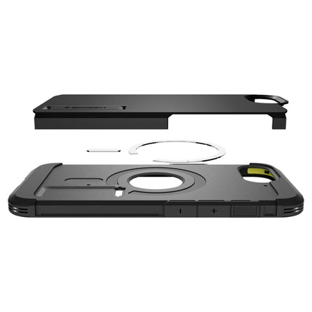 Spigen Tough Armor MagSafe - tok iPhone 16e készülékhez (fekete)