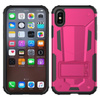 Zizo Hybrid Transformer Cover - Tough Cover for iPhone X with Kickstand (Hot Pink/Black)