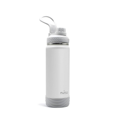 PURO Outdoor - Termo láhev z nerezové oceli 500 ml (světle šedá)