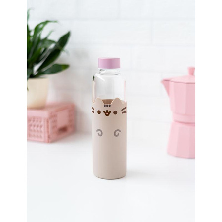 Pusheen - Skleněná láhev na vodu 500 ml