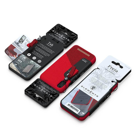 Nordic Elements Saeson Freja - Coque en matériau pour iPhone Xs Max (rouge)