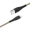 Borofone - USB-A to Lightning cable with gold-plated core and nylon braid, 1m black