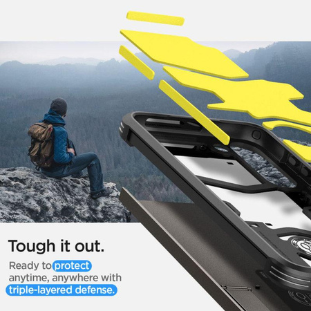 Spigen Tough Armor - Etui pour Samsung Galaxy S23+ (Gunmetal)