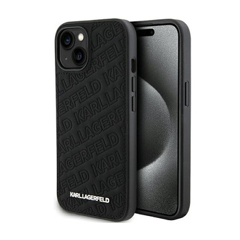 Karl Lagerfeld Quilted K Pattern - Coque pour iPhone 15 Plus (noir)
