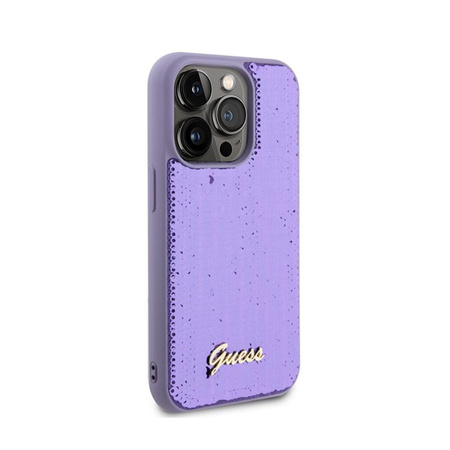 Guess Sequin Script Metal - Case for iPhone 15 Pro Max (purple)