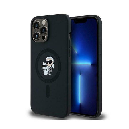 Karl Lagerfeld Silicone Karl & Choupette MagSafe - Hülle für iPhone 13 Pro (schwarz)