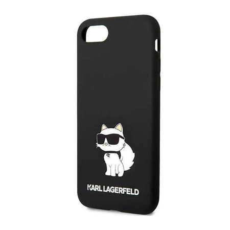 Karl Lagerfeld szilikon NFT Choupette - tok iPhone SE (2022 / 2020) / 8 / 7 (fekete)