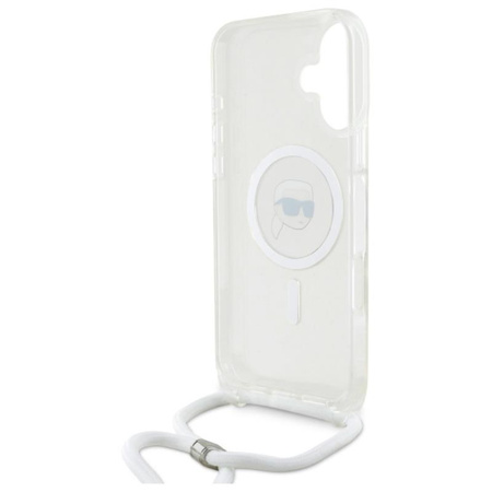 Karl Lagerfeld Crossbody IML Karl Head MagSafe - iPhone 16 Case (Transparent)