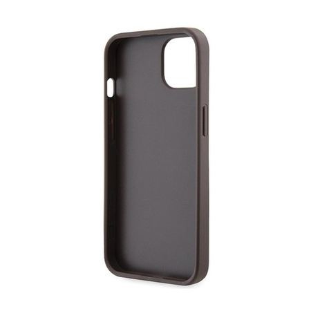 Guess Crossbody 4G fém logó - iPhone 13 tok (barna)