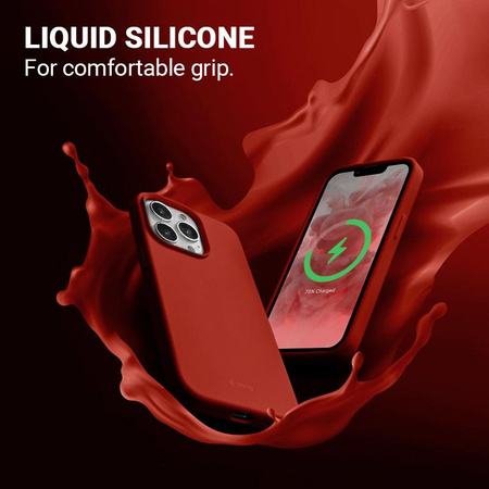 Crong Color Cover Magnetic - pouzdro MagSafe pro iPhone 13 mini (červené)