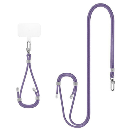 Spigen Universal Strap Set Crossbody & Wrist - Handytrageriemen für Schulter & Handgelenk (Deep Purple)
